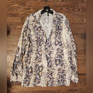 Ethyl Snakeskin Blouse